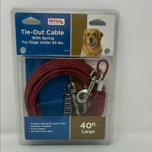 Large Petco Tire-Out Cable for Dogs (Under 85 lbs, 40 ft)